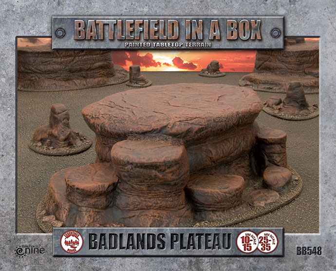 Battlefield in a Box Badlands Plateau 15mm 28mm 35mm Gelände Rock Terrain Felsen