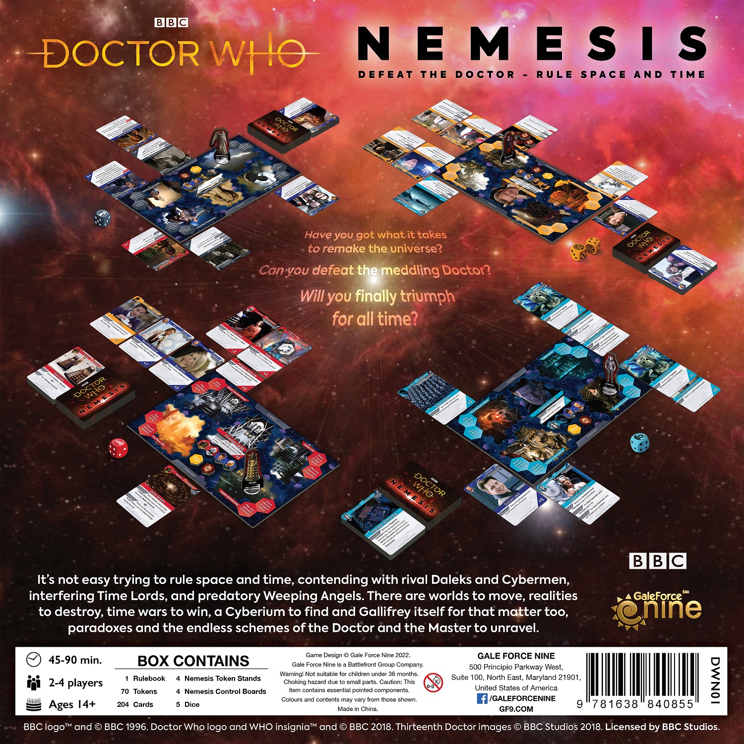 Dr Who Nemesis box back