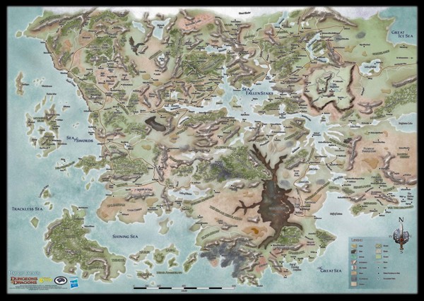 Forgotten Realms World Map 30"x 42" (72761) 