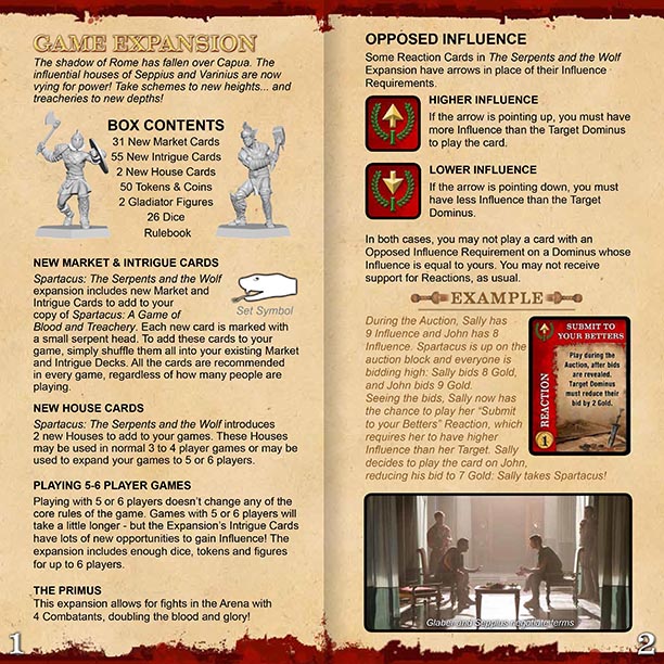 Spartacus: Serpents and the Wolf Rulebook 01