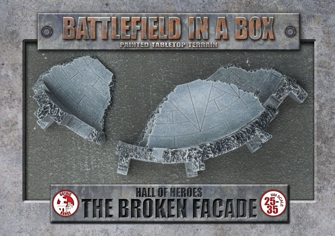 Battlefield in a Box Hall Of Heroes The Broken Facade 28mm 35mm Gothic Gelände 