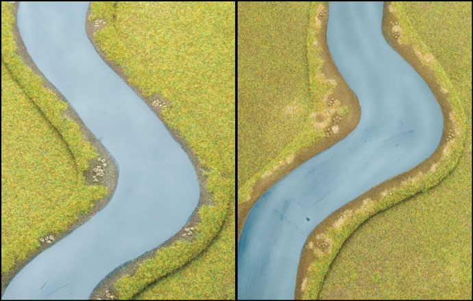 One Colour River vs. A More Realistic Finish