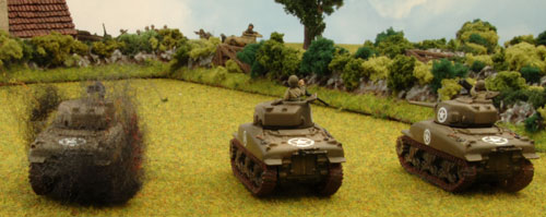 Barkmann knocks out the 1st Tank Platoon command tank