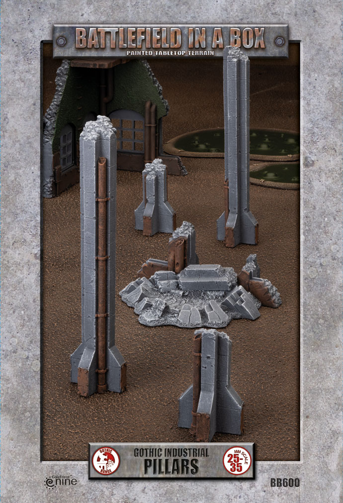 Battlefield in a Box: Battlefield in a Box: Gothic Industrial Pillars (BB600) 