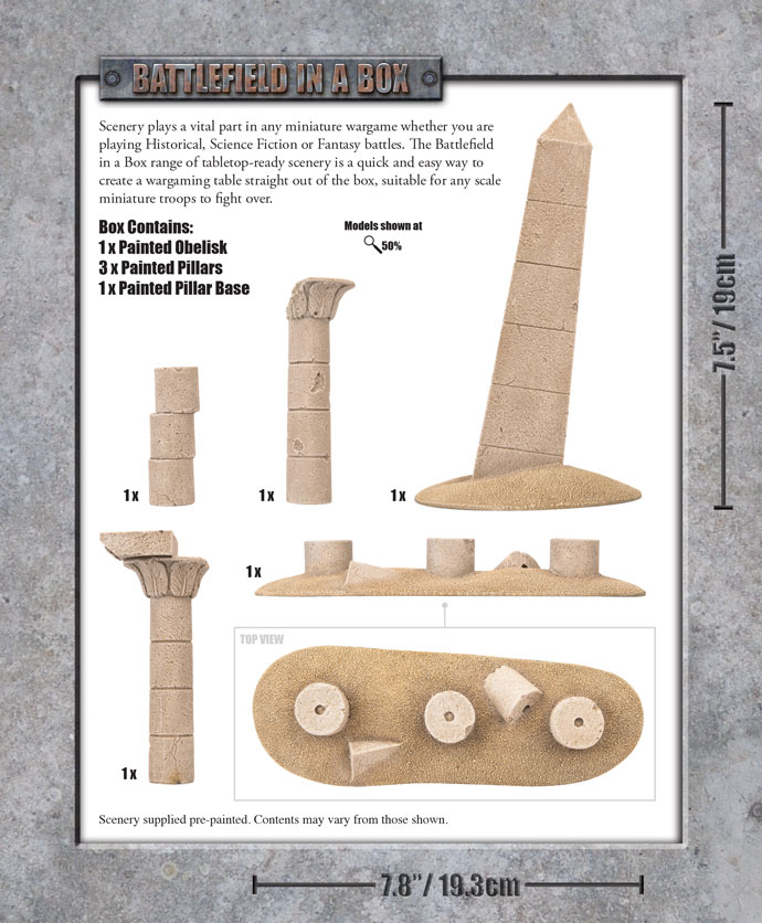 Battlefield in a Box: Forgotten City Obelisk and Pillars (BB907)