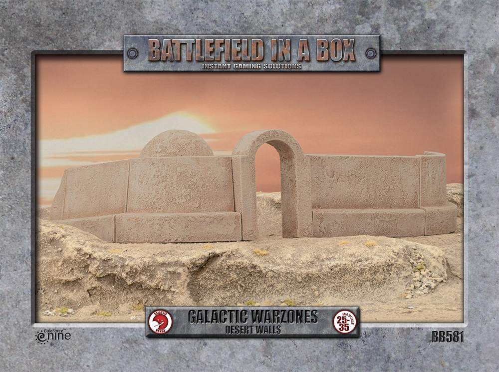 15D Gale Force Nine Battlefield In A Box Galactic Warzones Desert Walls 